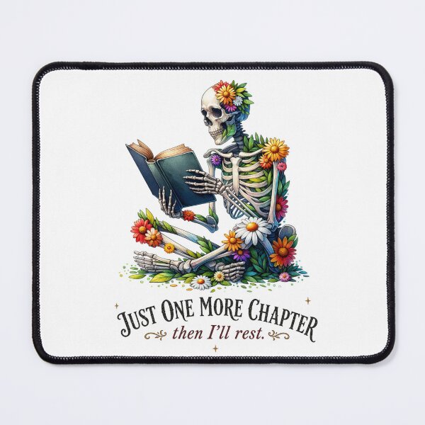Item preview, Wildflower Skeleton Reader Bookish Design designed and sold by MOSIDRIP™.