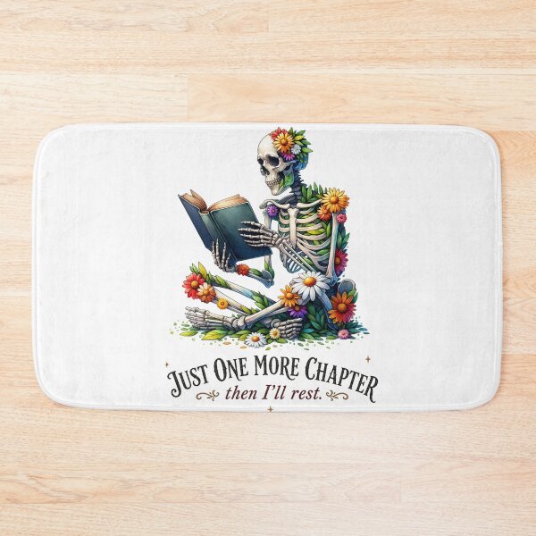Item preview, Wildflower Skeleton Reader Bookish Design designed and sold by MOSIDRIP™.