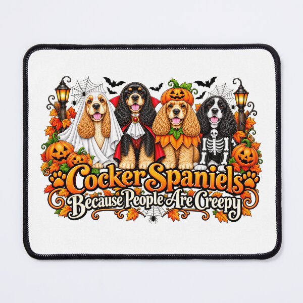 Item preview, Cocker Spaniels Because People Are Creepy Funny Halloween Dog Lover designed and sold by 76Valeria.