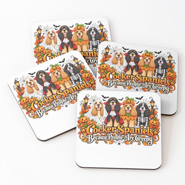 Item preview, Cocker Spaniels Because People Are Creepy Funny Halloween Dog Lover designed and sold by 76Valeria.