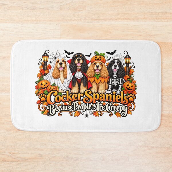 Item preview, Cocker Spaniels Because People Are Creepy Funny Halloween Dog Lover designed and sold by 76Valeria.