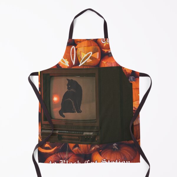 Item preview, Tune In To Black Cat Station Retro Halloween TV Art designed and sold by The Lady Goblin's Goods.