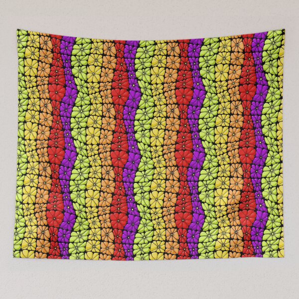 Item preview, Rainbow daisy pattern designed and sold by MistyLakeArt.