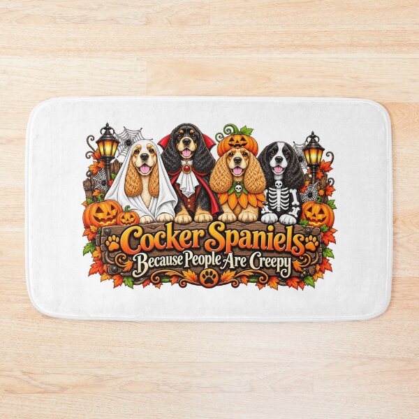 Item preview, Cocker Spaniels Because People Are Creepy Funny Halloween Dog Lover designed and sold by 76Valeria.