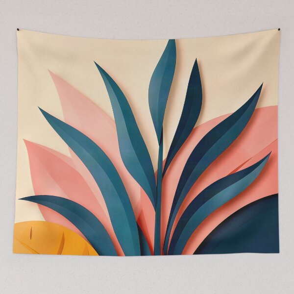 Item preview, Colorful Abstract Leaves Arrangement designed and sold by Vicky Brago-Mitchell®.