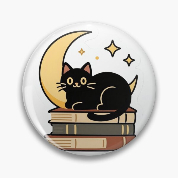 Item preview, Black Cat and Moonlit Books designed and sold by chill-a-lot.