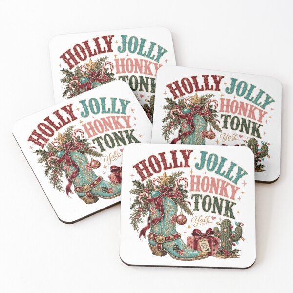 Item preview, Holly Jolly Honky Tonk Western Christmas Boot designed and sold by JoyfullyOffbeat.