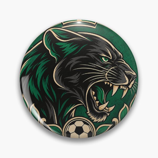 Item preview, Panther Crown Football Crest Black Emerald Badge designed and sold by DriftcoreStudio.