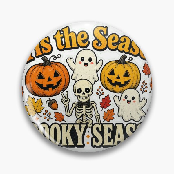 Item preview, Tis the Season Spooky Season Retro Halloween Pumpkin Ghost Tee designed and sold by GSideArtStore.