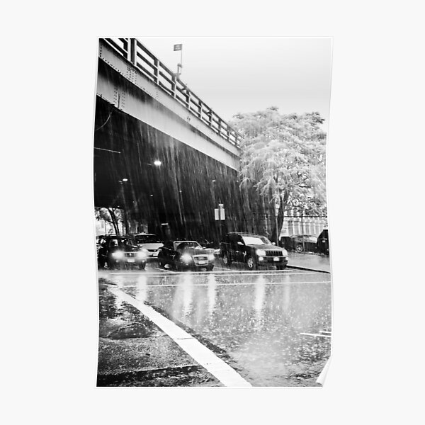 Brooklyn in the rain Poster