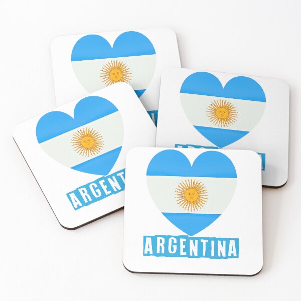 Artikelvorschau, Argentinische Flagge Herz WM-Kunst entworfen und verkauft von Rain-Road.