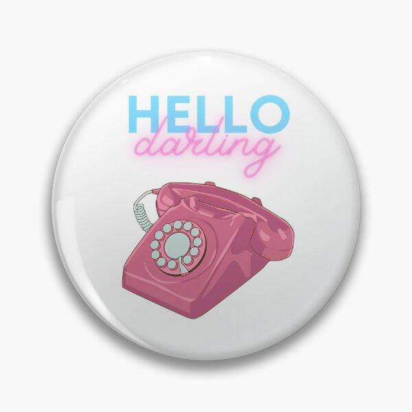 Item preview, Hello Darling - Retro Motif With Rotary Dial Telephone designed and sold by OmaElza.