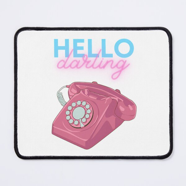 Item preview, Hello Darling - Retro Motif With Rotary Dial Telephone designed and sold by OmaElza.