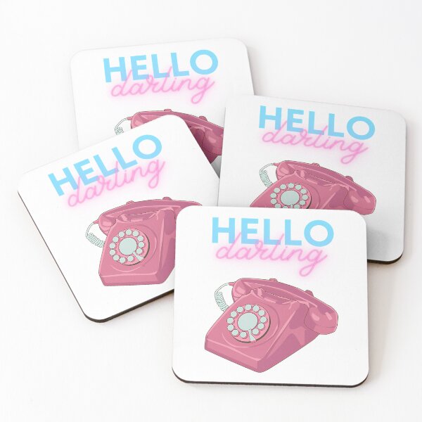 Item preview, Hello Darling - Retro Motif With Rotary Dial Telephone designed and sold by OmaElza.