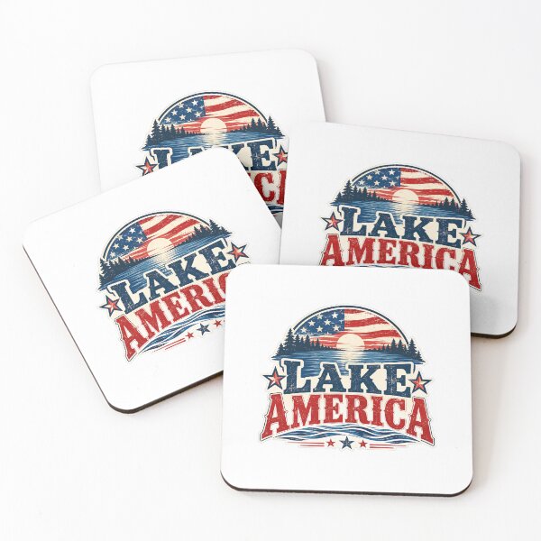 Item preview, Lake America Vintage Patriotic Design designed and sold by SFCircus.