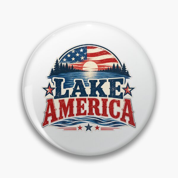 Item preview, Lake America Vintage Patriotic Design designed and sold by SFCircus.