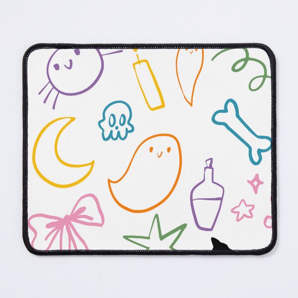 Item preview, Cute Halloween Doodles Rainbow Sticker Pack Pattern designed and sold by The Lady Goblin's Goods.