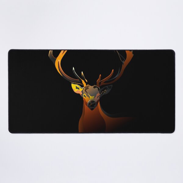 Item preview, Geometric Stag Portrait - Solar Molten Gold Variant designed and sold by DB-Vector-Art.