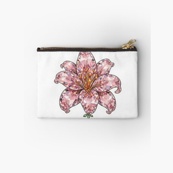 Item preview, Pink Lily Crystal Sticker - Morganite Diamond Flower designed and sold by FineLineBotanical .