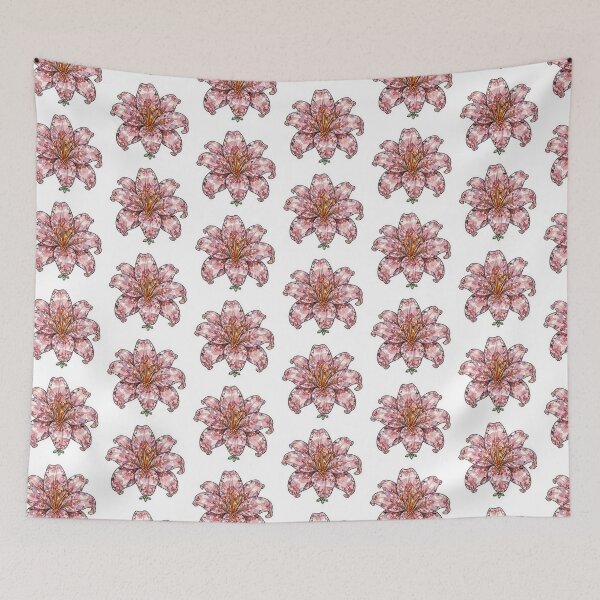 Item preview, Pink Lily Crystal Sticker - Morganite Diamond Flower designed and sold by FineLineBotanical .