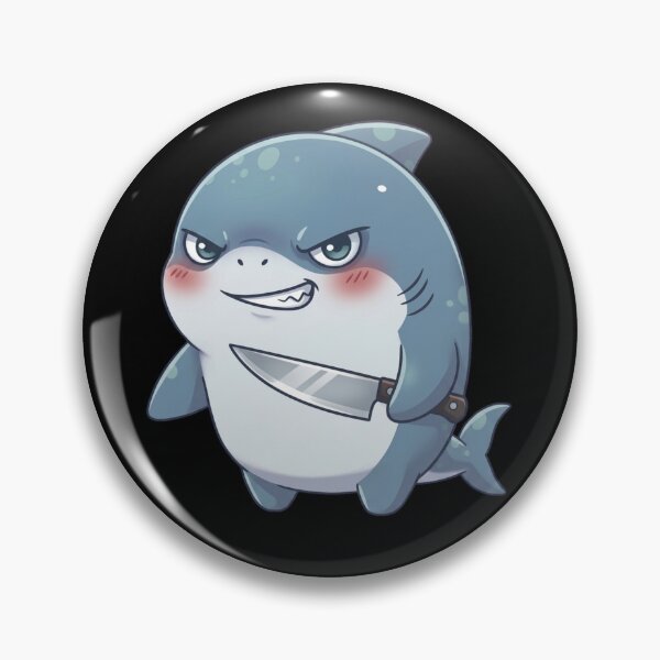 Item preview, Cute Dangerous Shark with a Knife designed and sold by Nature's Chibis.