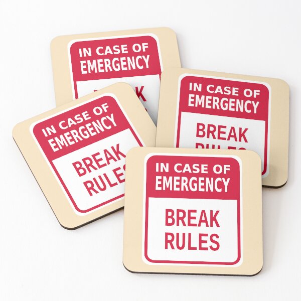 Item preview, In Case of Emergency Break Rules designed and sold by Karate Octopus.