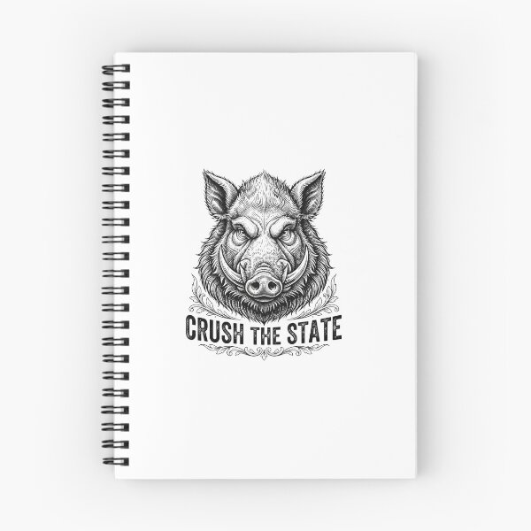 Item preview, Crush The State Wild Boar Head Illustration designed and sold by Owcomm.
