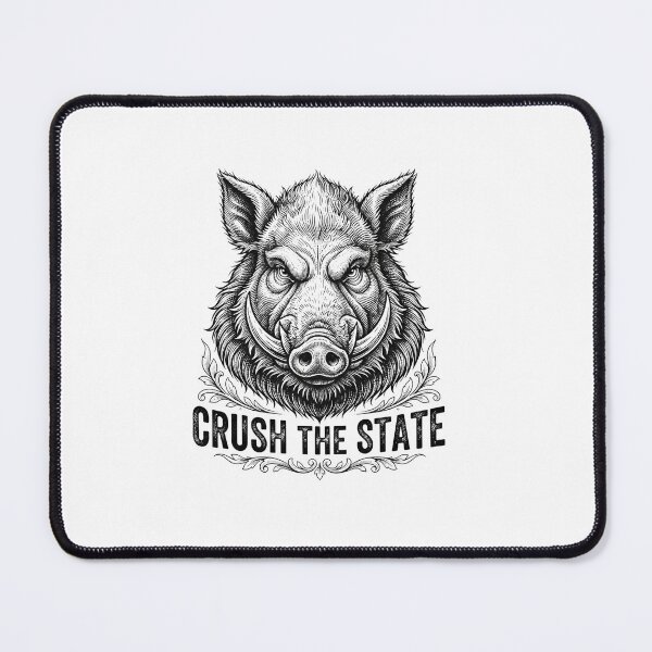 Item preview, Crush The State Wild Boar Head Illustration designed and sold by Owcomm.