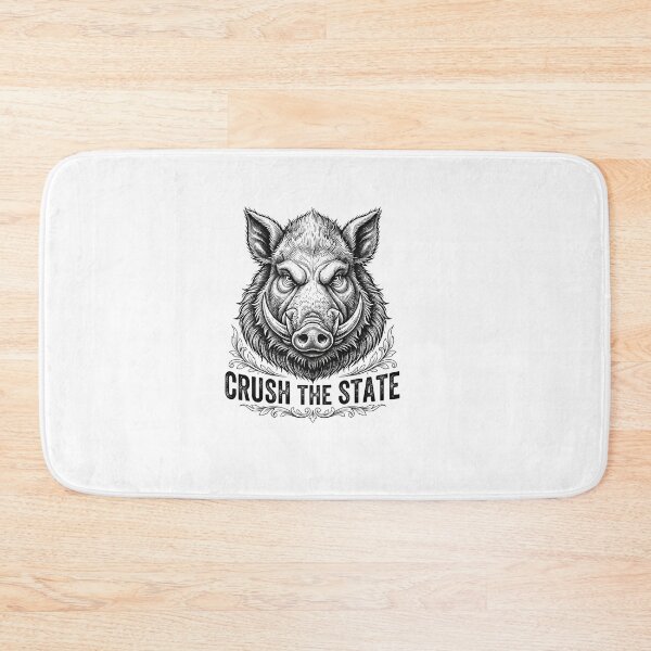 Item preview, Crush The State Wild Boar Head Illustration designed and sold by Owcomm.