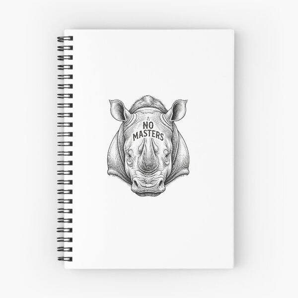 Item preview, No Masters Rhino Anti Capitalist Socialist Vintage Design    designed and sold by Owcomm.