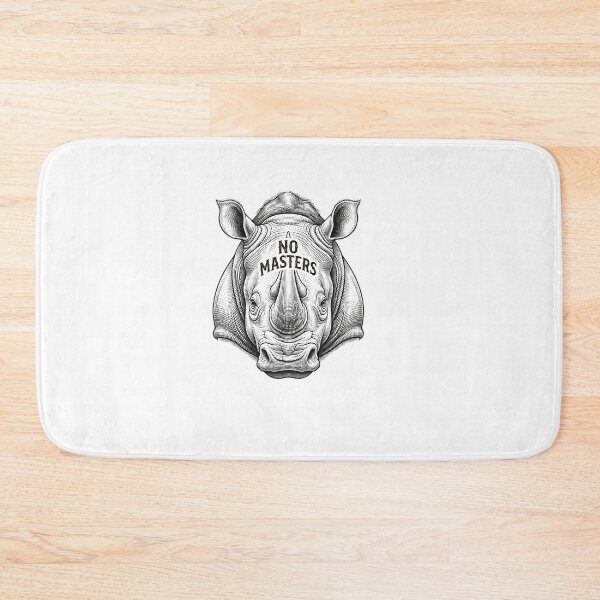 Item preview, No Masters Rhino Anti Capitalist Socialist Vintage Design    designed and sold by Owcomm.