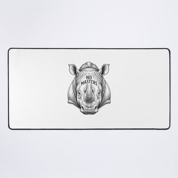 Item preview, No Masters Rhino Anti Capitalist Socialist Vintage Design designed and sold by Owcomm.