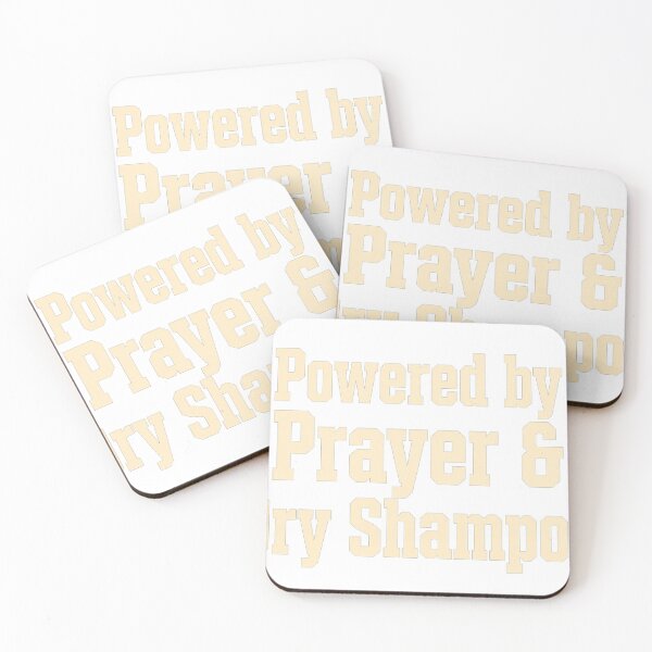 Item preview, Powered by Prayer and Dry Shampoo Funny Mom designed and sold by BlessedMessMama.