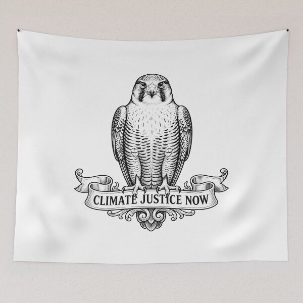 Item preview, Climate Justice Now Falcon Bird Art designed and sold by Owcomm.