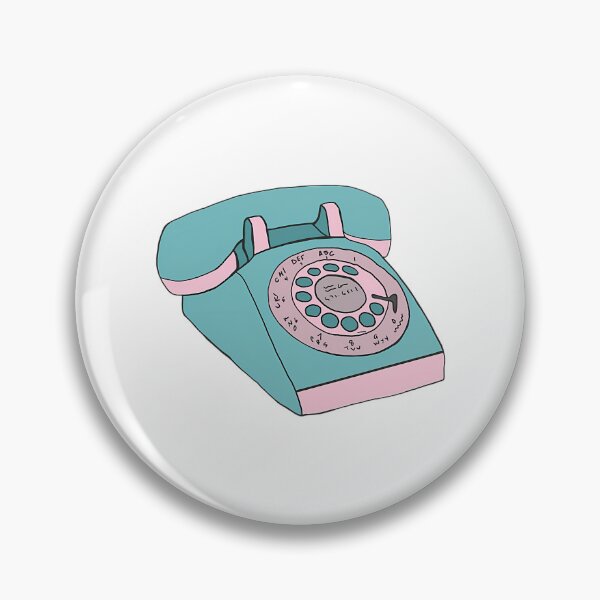 Item preview, Blue And Pink Retro Rotary Phone designed and sold by OmaElza.