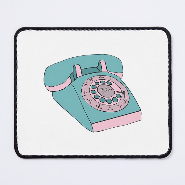 Item preview, Blue And Pink Retro Rotary Phone designed and sold by OmaElza.