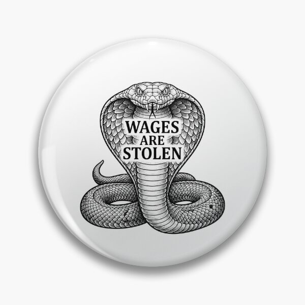 Item preview, Wages Are Stolen Cobra Snake Illustration designed and sold by Owcomm.