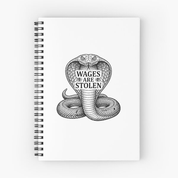 Item preview, Wages Are Stolen Cobra Snake Illustration designed and sold by Owcomm.