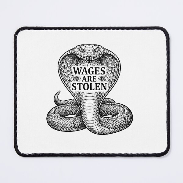 Item preview, Wages Are Stolen Cobra Snake Illustration designed and sold by Owcomm.
