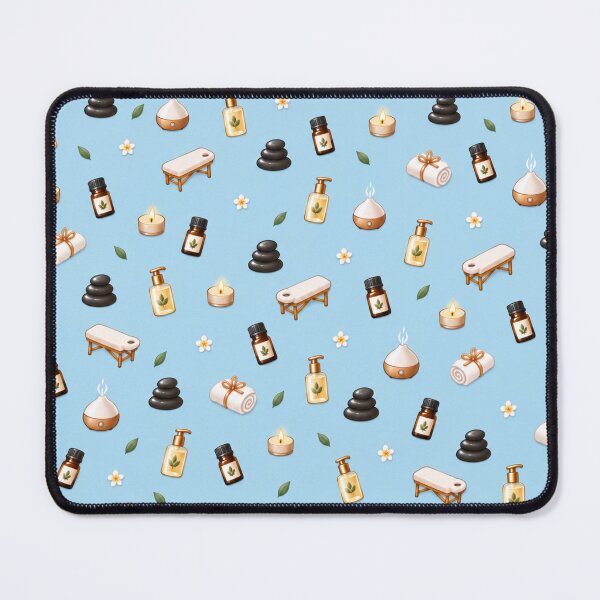 Item preview, Massage Therapist Essentials – Pastel Blue Wellness Pattern designed and sold by HO•Designs.