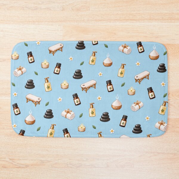 Item preview, Massage Therapist Essentials – Pastel Blue Wellness Pattern designed and sold by HO•Designs.