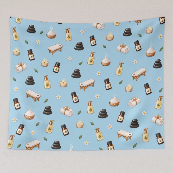 Item preview, Massage Therapist Essentials – Pastel Blue Wellness Pattern designed and sold by HO•Designs.
