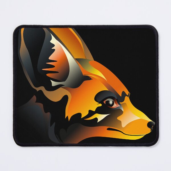Item preview, Geometric Fox Portrait - Solar Molten Gold Variant designed and sold by DB-Vector-Art.