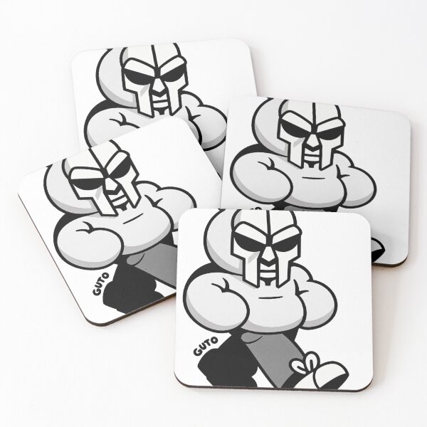 Item preview, Underground Rap Villain Metal Mask Muscular Cartoon Art designed and sold by UrbanLayers.