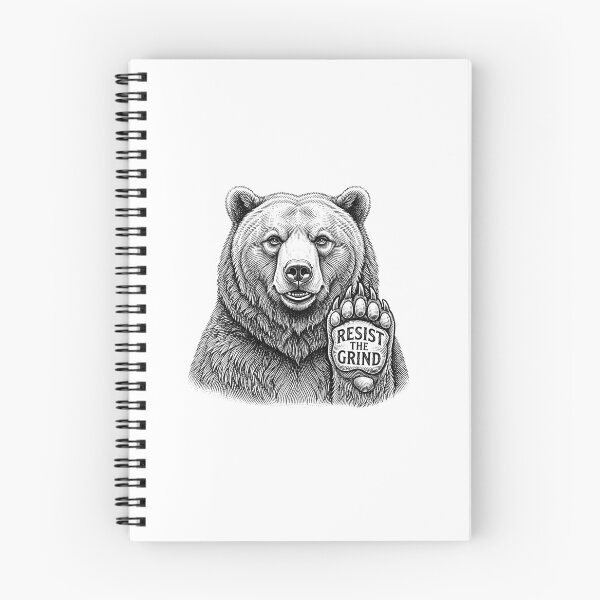 Item preview, Resist The Grind Grizzly Bear Art    designed and sold by Owcomm.