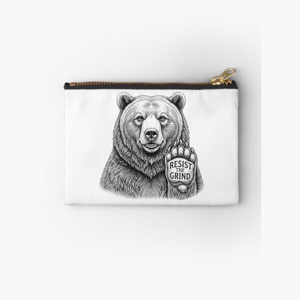 Item preview, Resist The Grind Grizzly Bear Art    designed and sold by Owcomm.