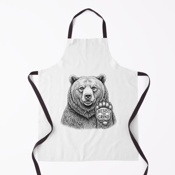 Item preview, Resist The Grind Grizzly Bear Art    designed and sold by Owcomm.