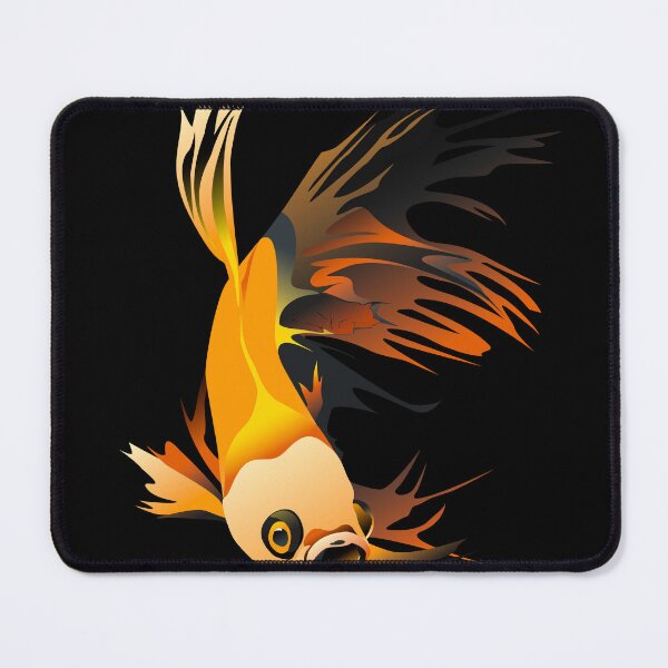 Item preview, Geometric Beta Fish Portrait - Solar Molten Gold Variant designed and sold by DB-Vector-Art.