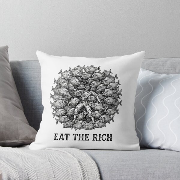 Item preview, Eat The Rich Piranha Fish Circular Artwork designed and sold by Owcomm.