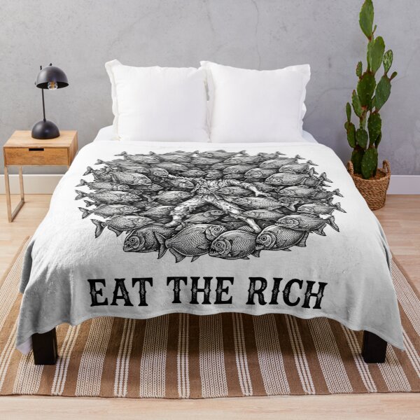 Item preview, Eat The Rich Piranha Fish Circular Artwork designed and sold by Owcomm.